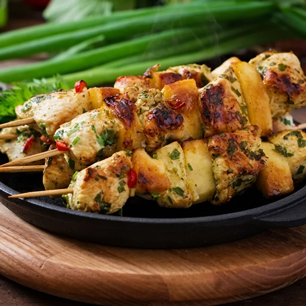 Mint pesto chicken tikka skewers straight off the tandoor at Dil Tak Indian Cuisine and Bar in downtown Toronto